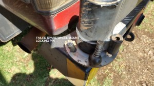 Spare Wheel Locking pin failure